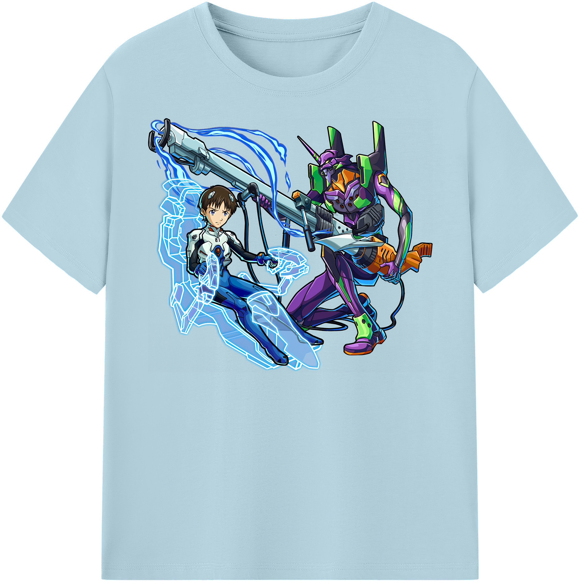 （画像用） EVA 新世紀エヴァンゲリオン 綿100％半袖Tシャツ（フロントプリント）